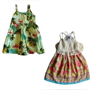 Girls Sleeveless Dress Bundle - Lot of 2 - Size 3T to 4